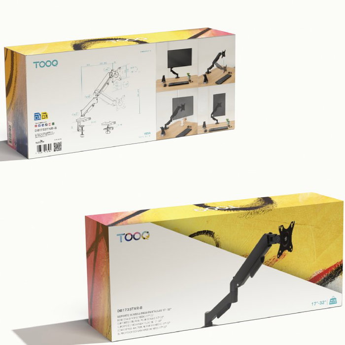 Tooq Soporte de Mesa DB1733TNR-B para Monitor de 17-32 Pulgadas